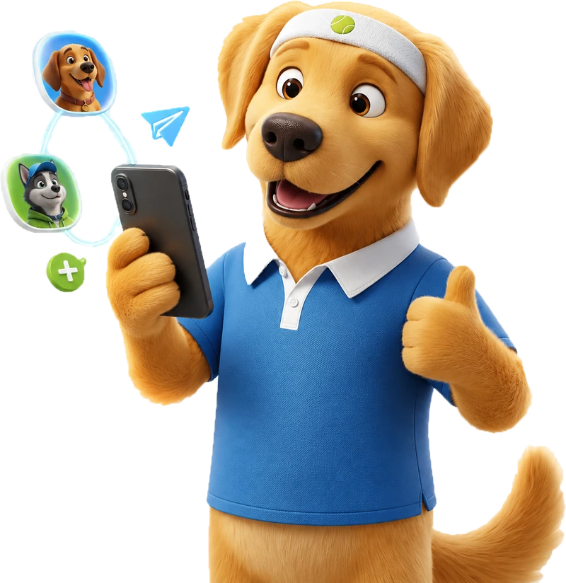 Sam, pouce levé, son téléphone à la main